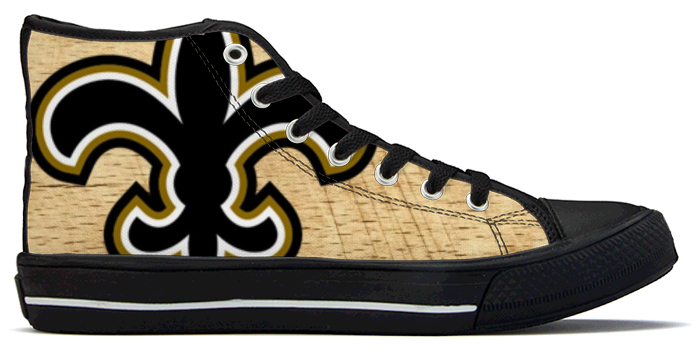 Men's New Orleans Saints High Top Canvas Sneakers 004